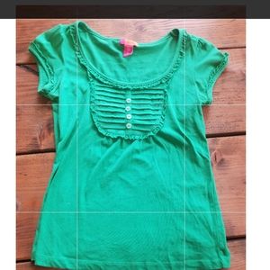 Green Ruffled Tee